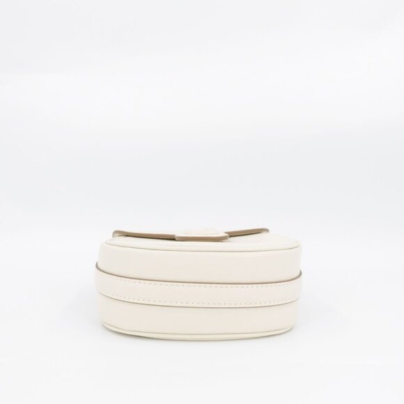 Marc Jacobs Women's The Messenger Saddle Bag Small In Leather White OS - Picture 7 of 15